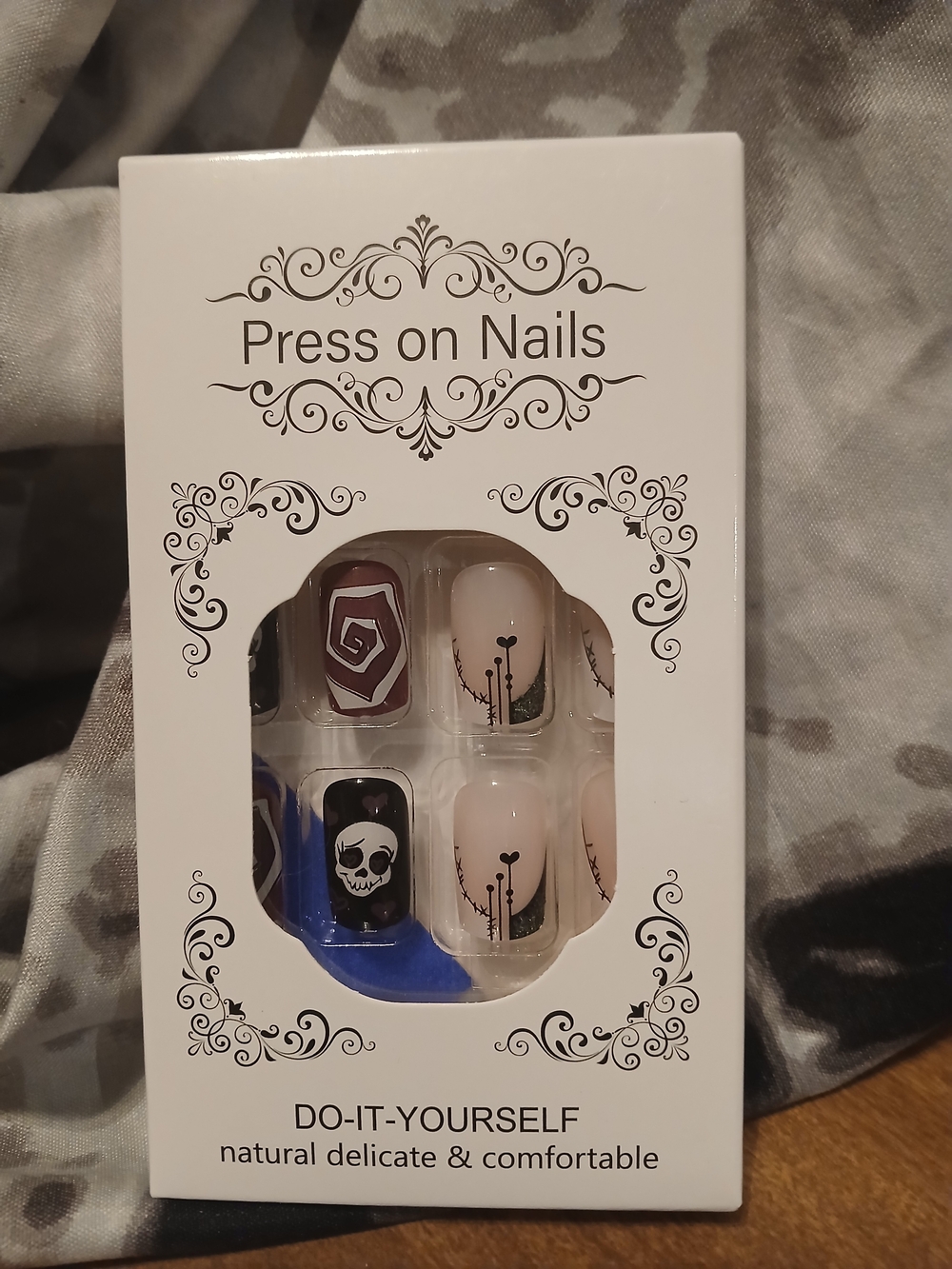 DIY Set - Black, White, Pink - Decorative Skull & Floral Designs